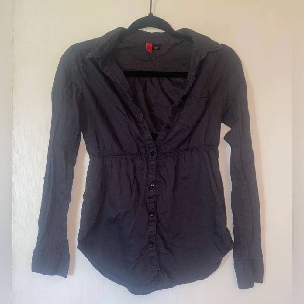 H&M button down blouse Y2K